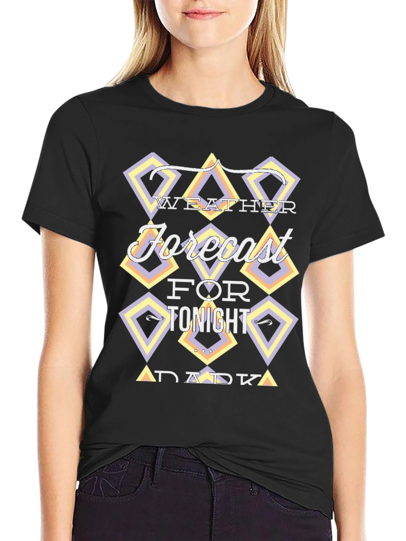 Camiseta Negra Weather Forecast