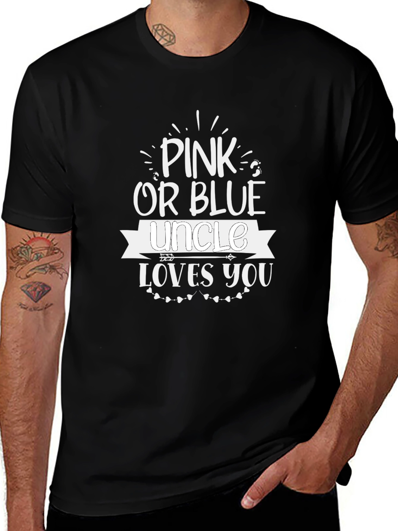 Camiseta Unisex Pink or Blue Uncle Loves You