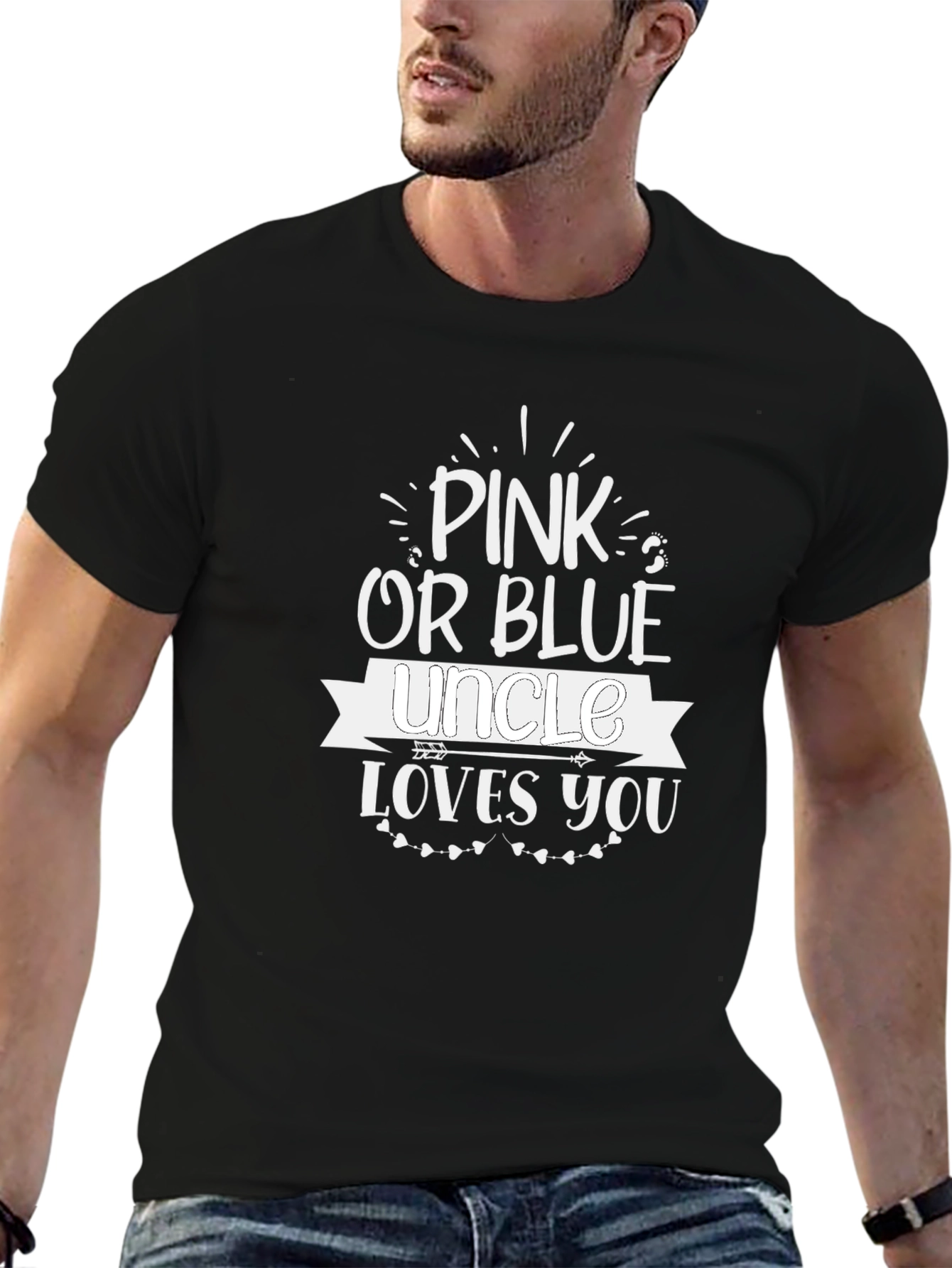 Camiseta Unisex Pink or Blue Uncle Loves You
