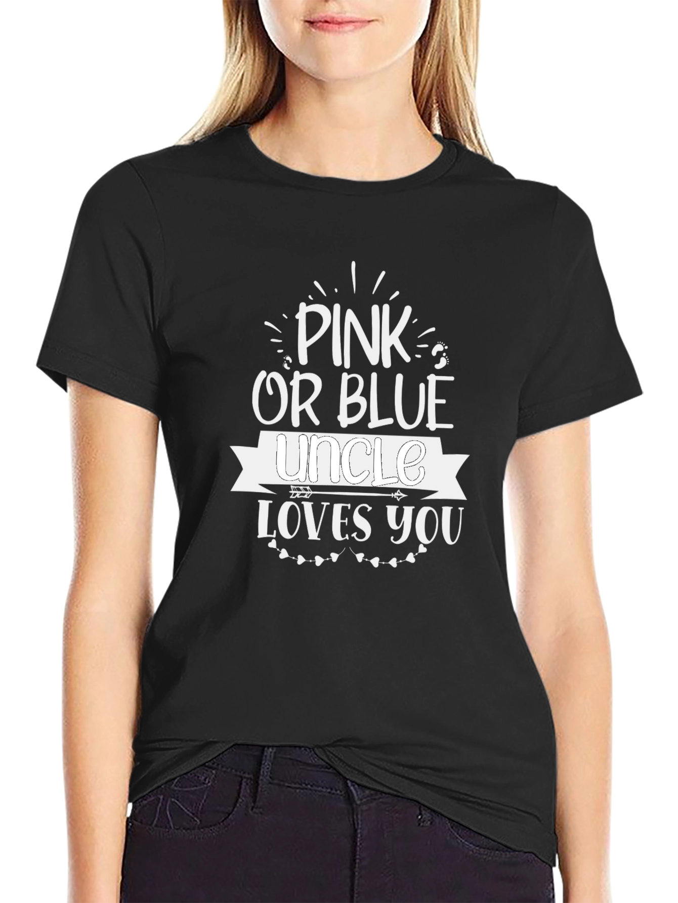 Camiseta Unisex Pink or Blue Uncle Loves You