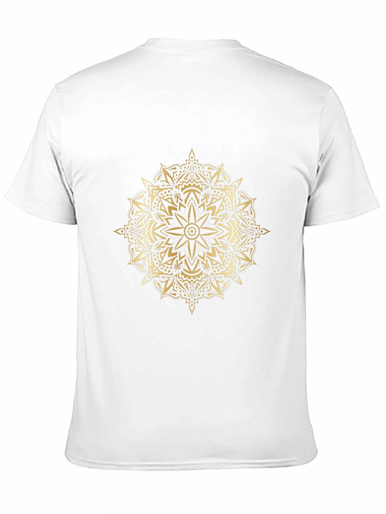 Camiseta Negra Mandala Dorada Hombre