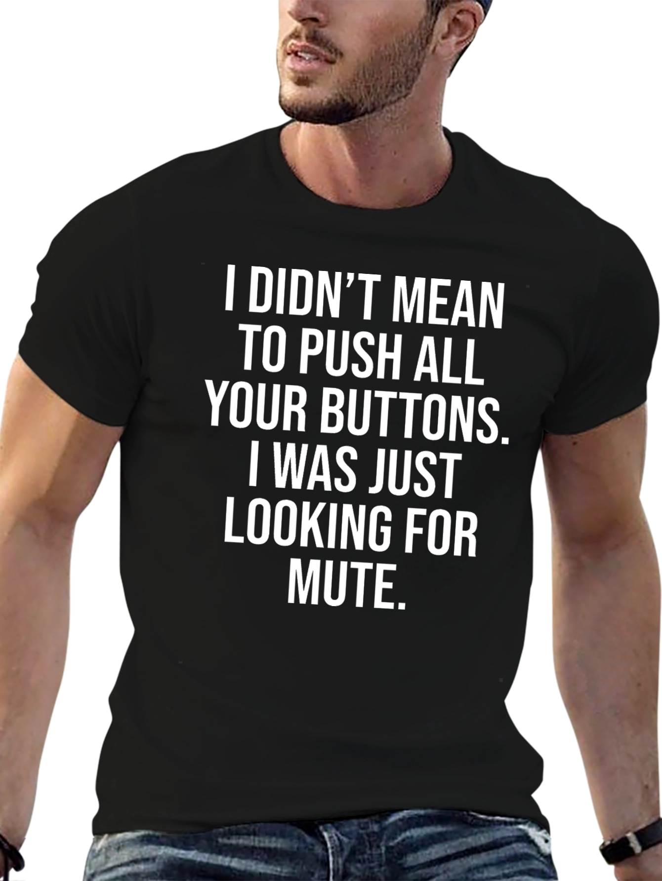Camiseta Negra con Frase Graciosa