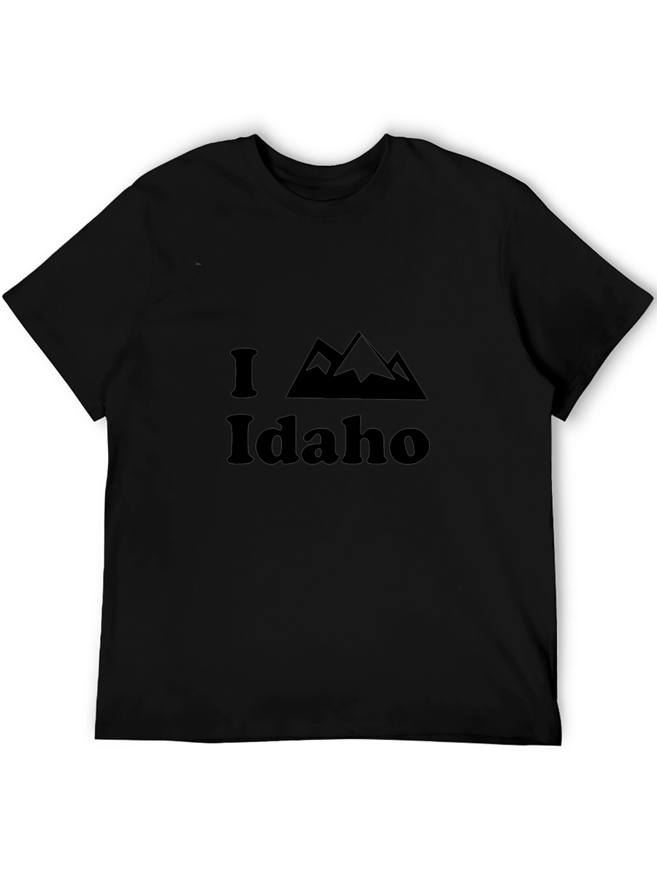 Camiseta Negra I Love Idaho para Hombre
