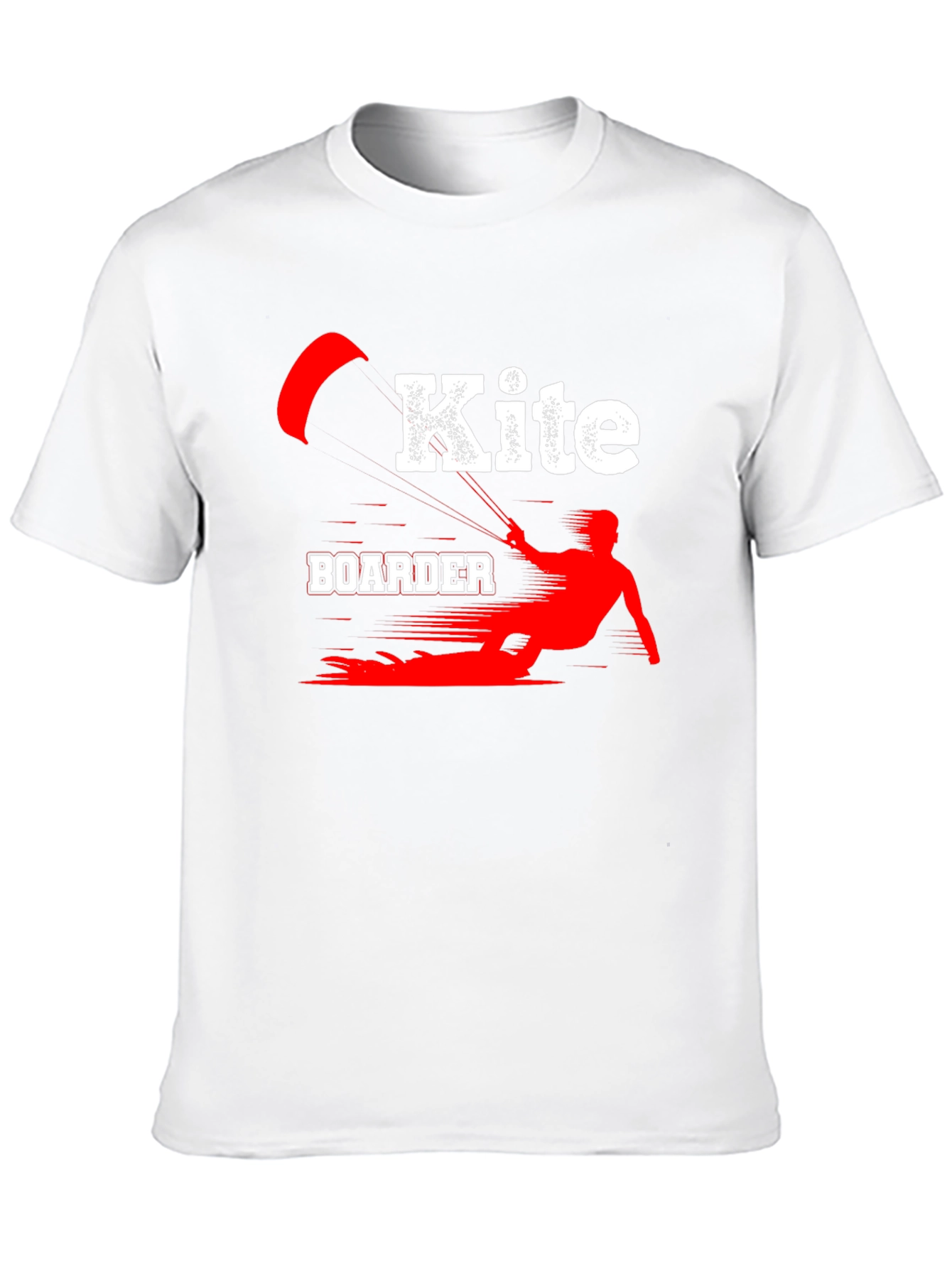 Camiseta Negra Kite Boarder Deportiva Algodón