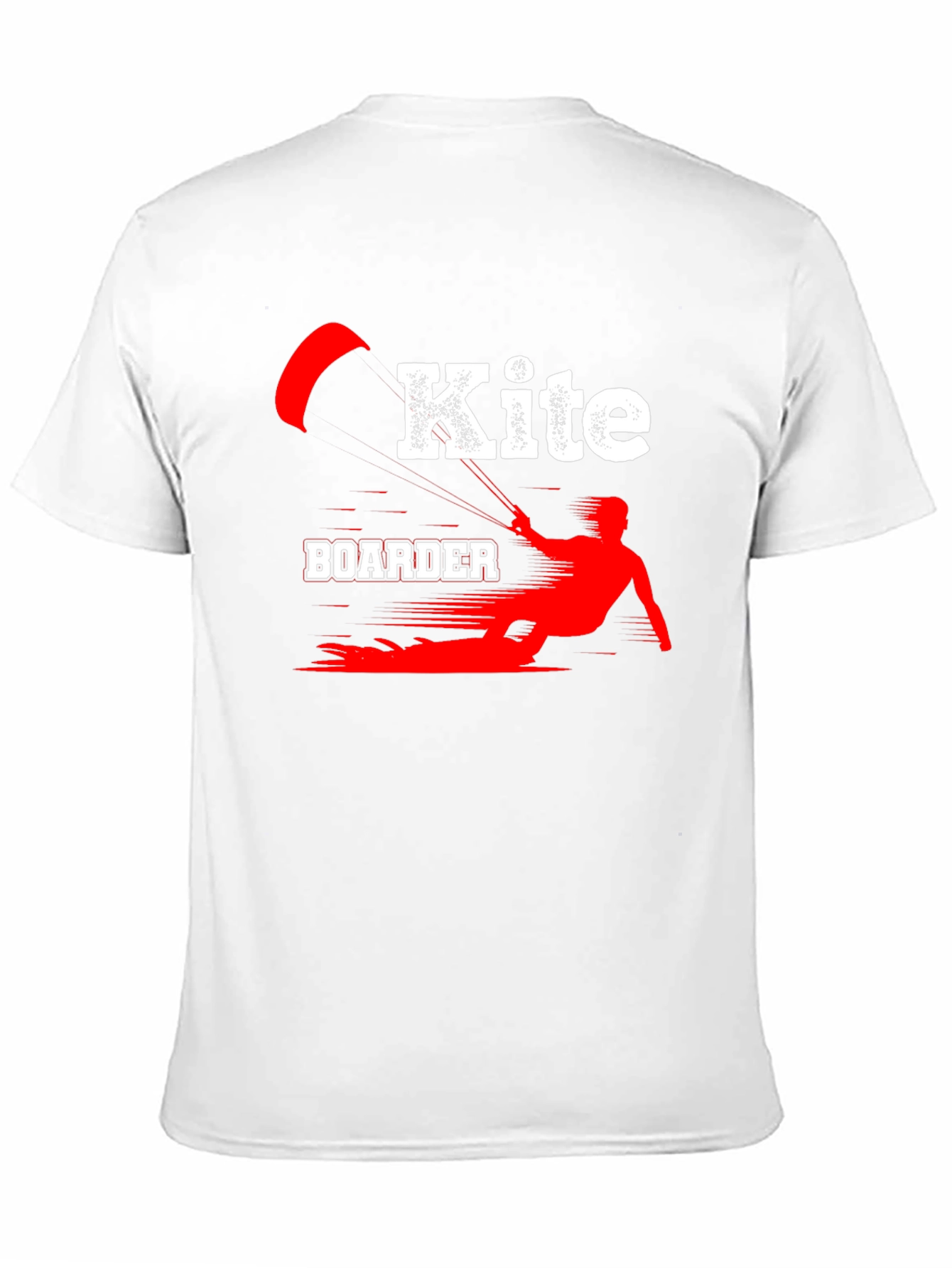 Camiseta Negra Kite Boarder Deportiva Algodón