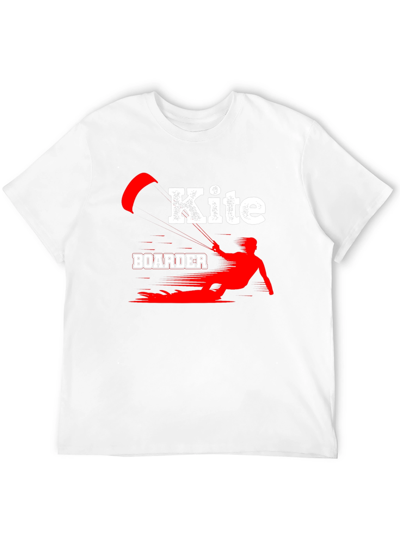 Camiseta Negra Kite Boarder Deportiva Algodón