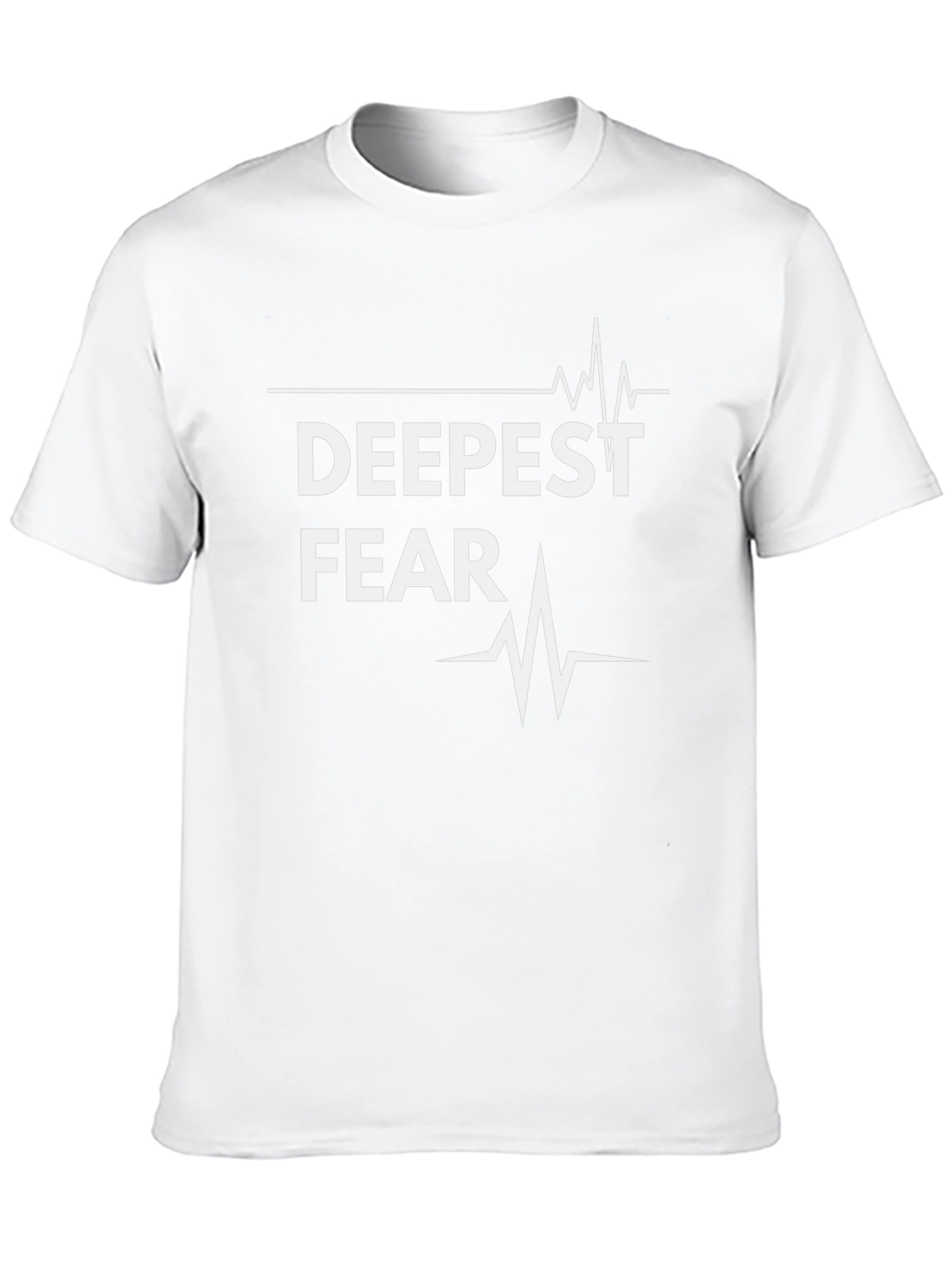 Camiseta Negra Deepest Fear con Diseño de Latido