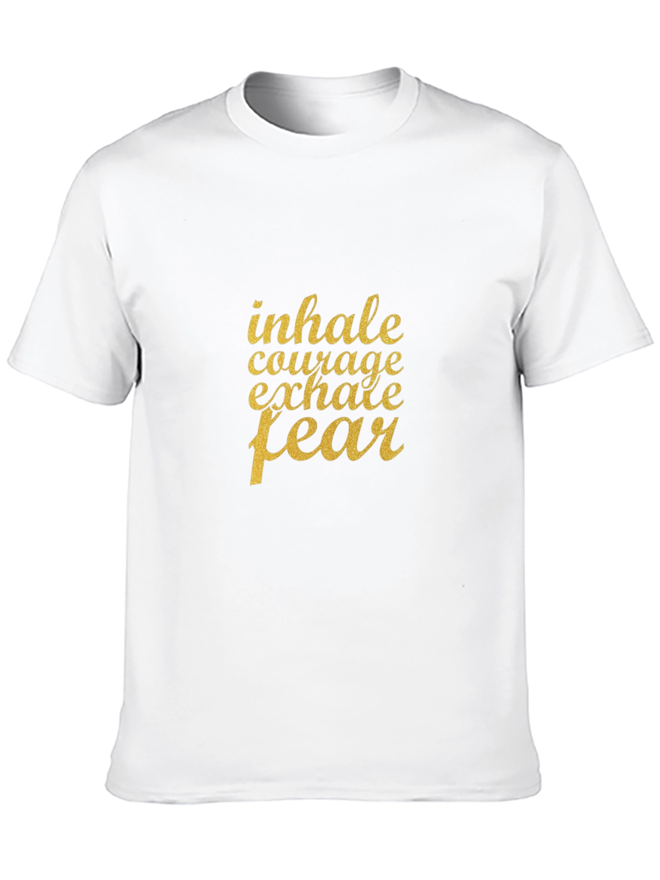 Camiseta Negra con Mensaje Motivacional Dorado