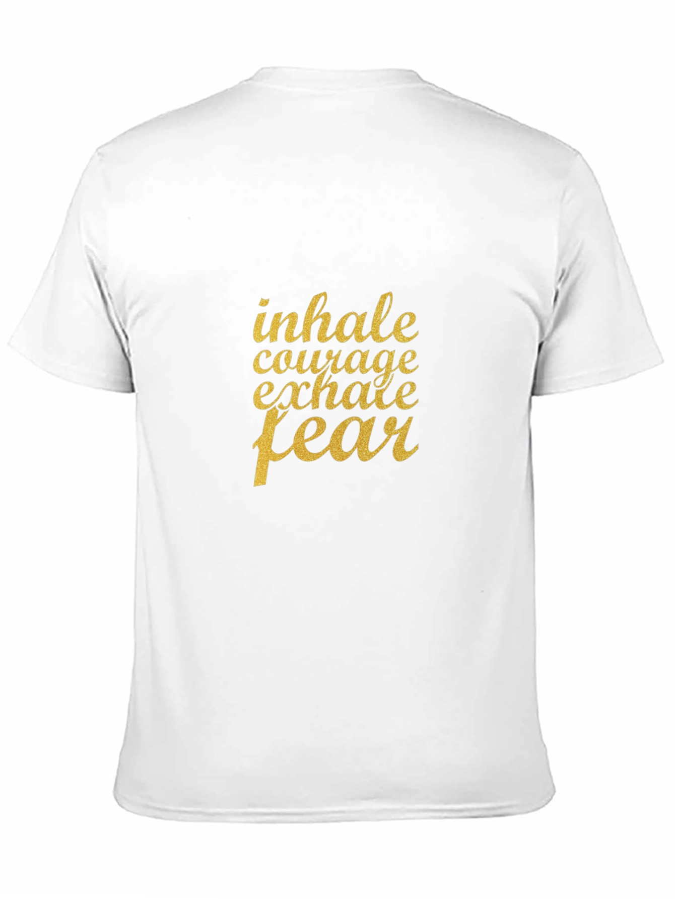 Camiseta Negra con Mensaje Motivacional Dorado