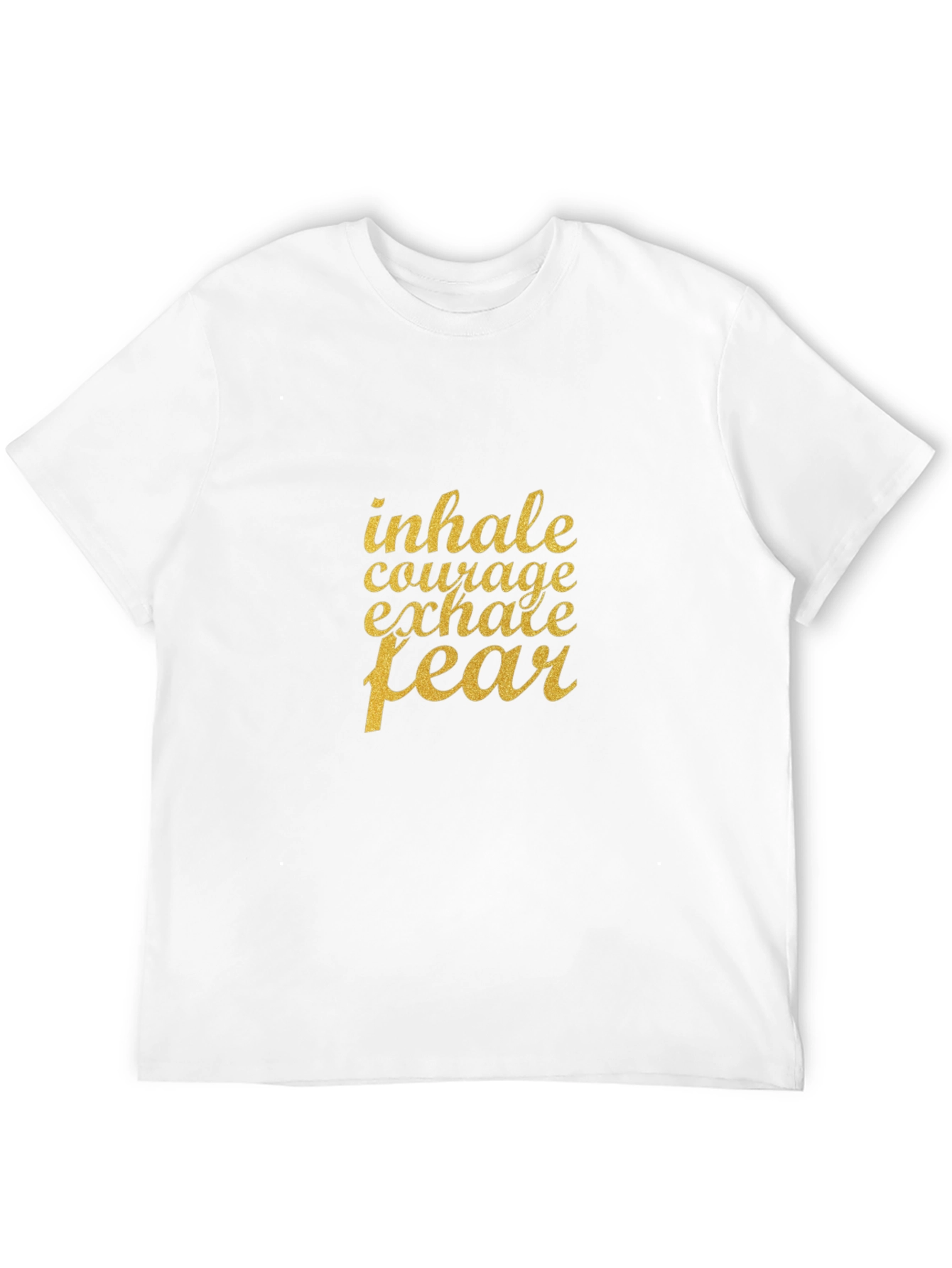 Camiseta Negra con Mensaje Motivacional Dorado