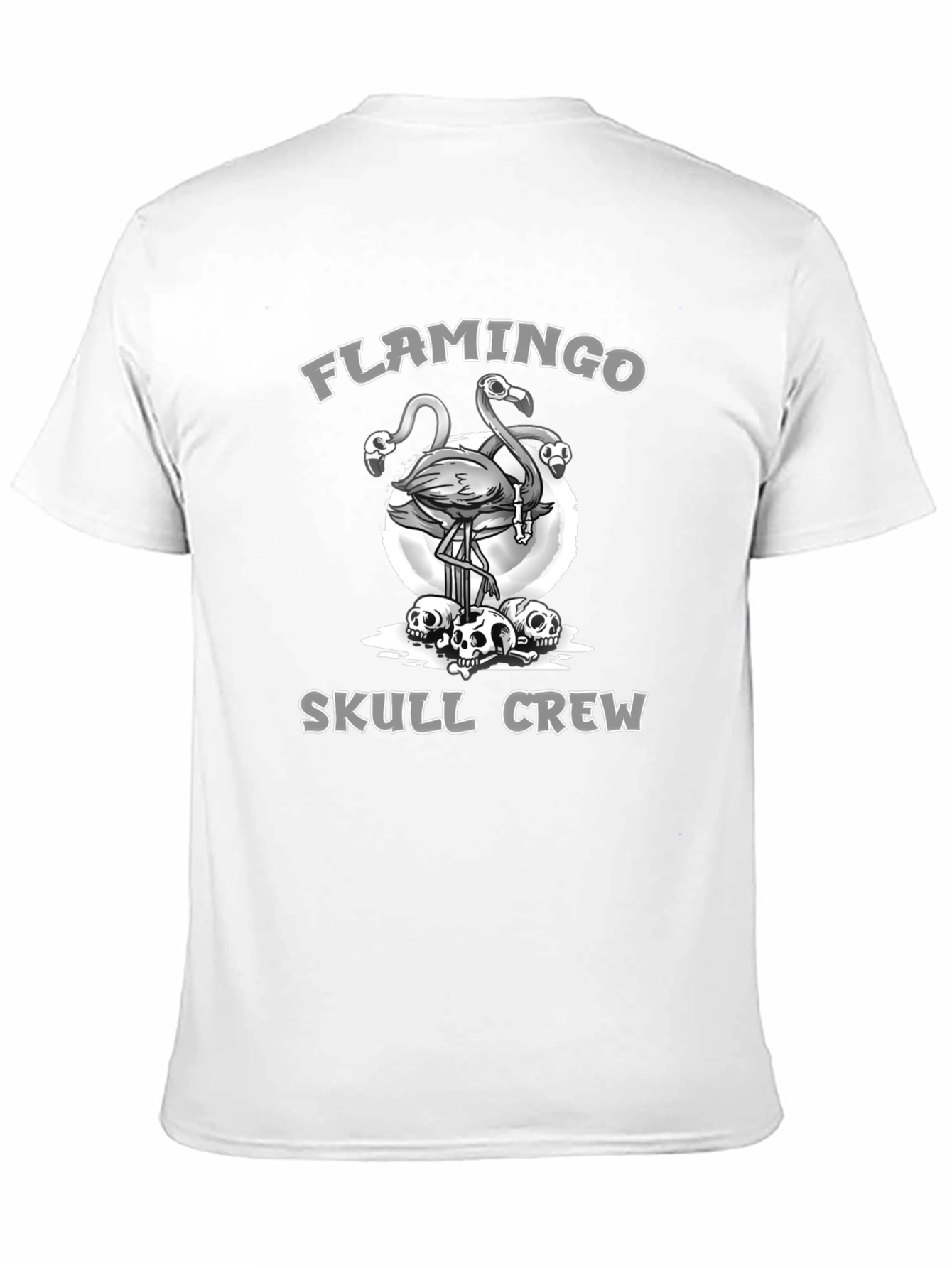 Camiseta Negra Flamingo Skull Crew