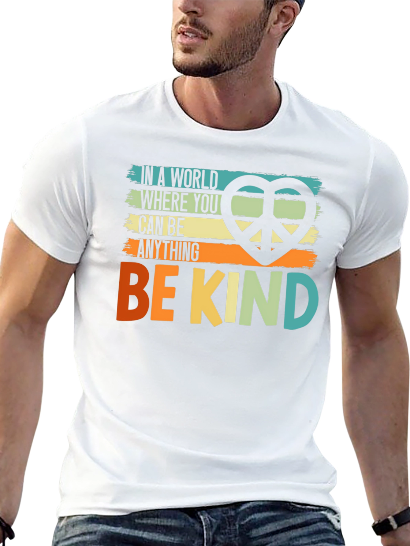 Camiseta Negra Sé Amable con Diseño Retro