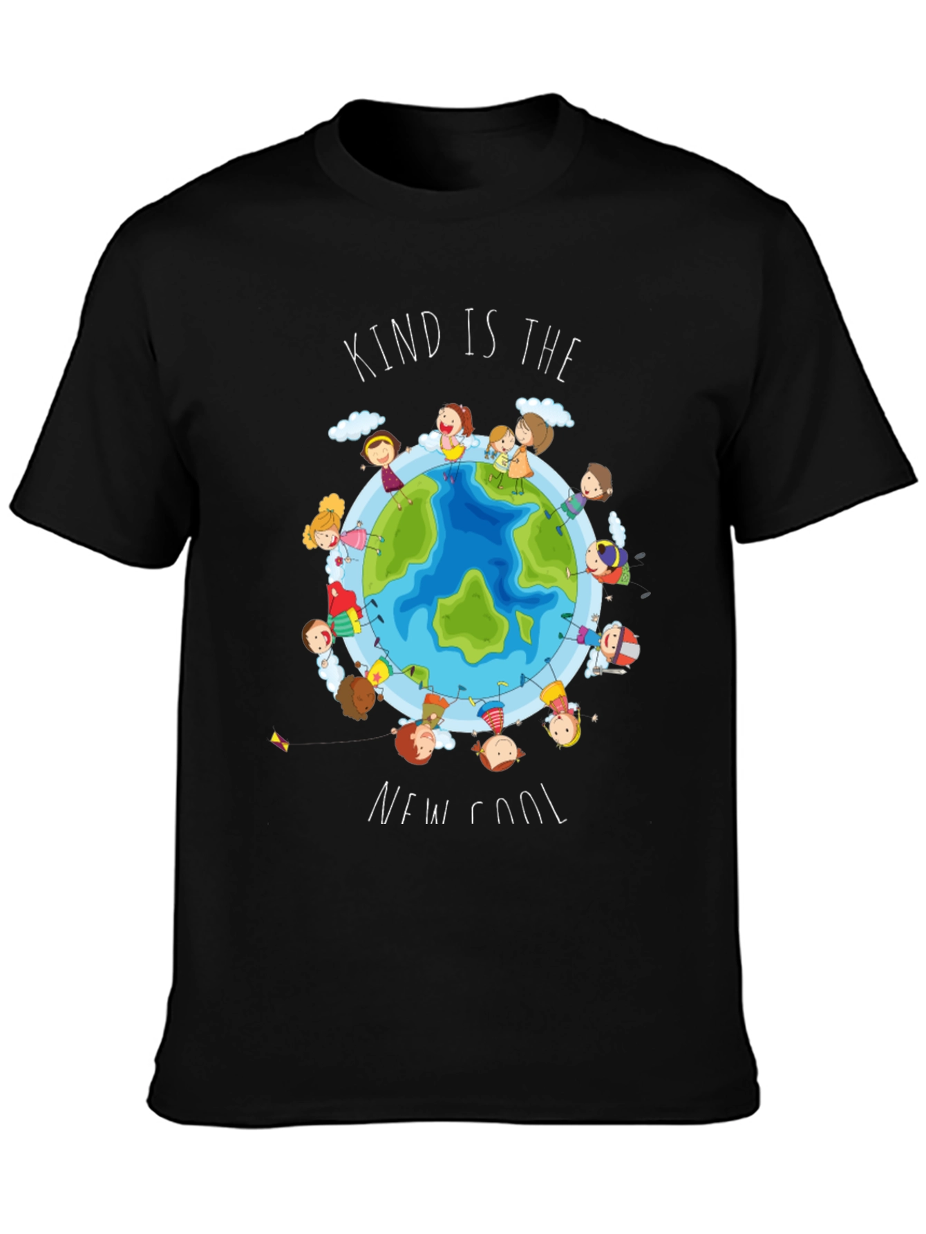 Camiseta Negra Infantil Kind Is The New Cool