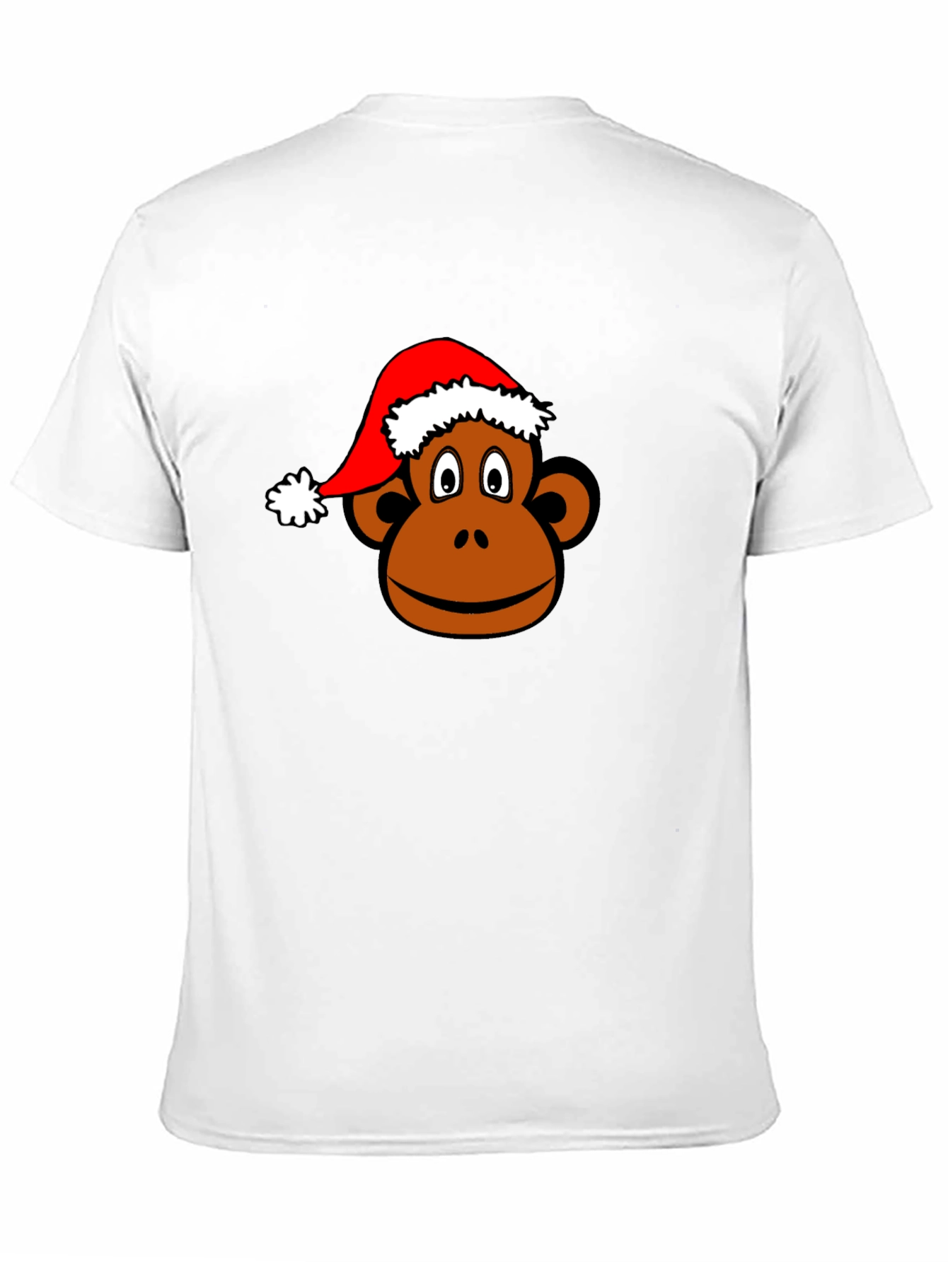 Camiseta Negra con Mono Navideño