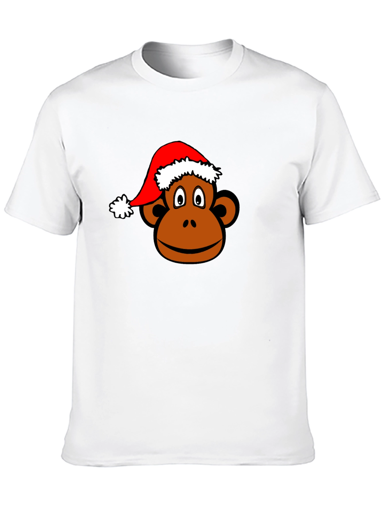Camiseta Negra con Mono Navideño