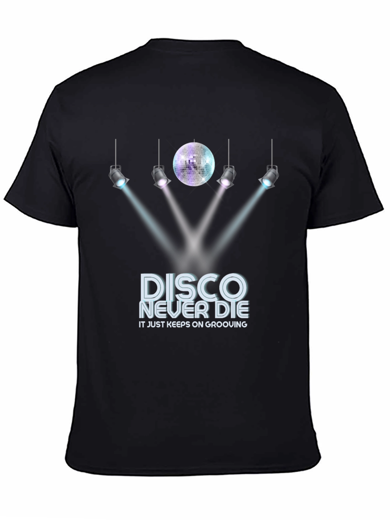 Camiseta Negra Disco Never Die