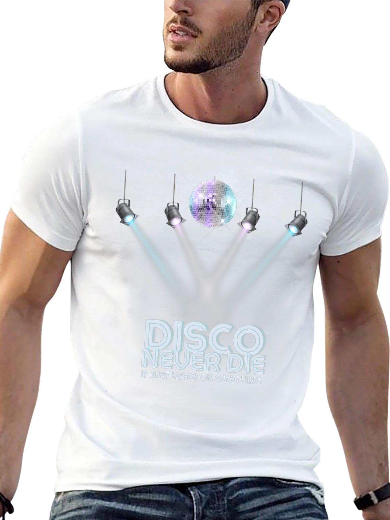 Camiseta Negra Disco Never Die