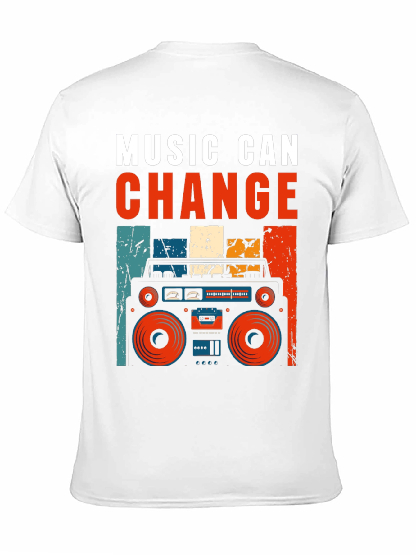 Camiseta Negra Retro La Música Puede Cambiar