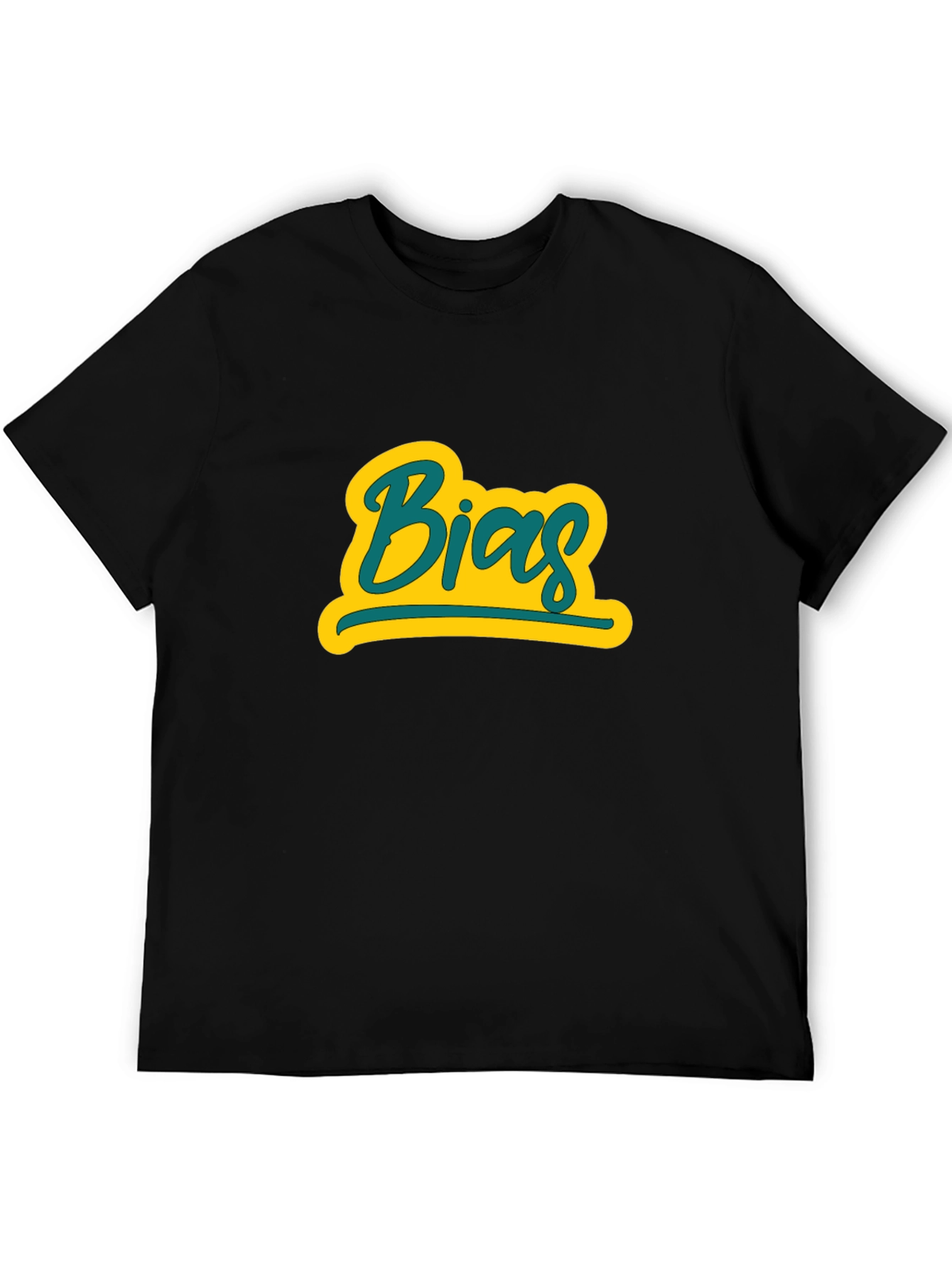 Camiseta Negra con Diseño Bias