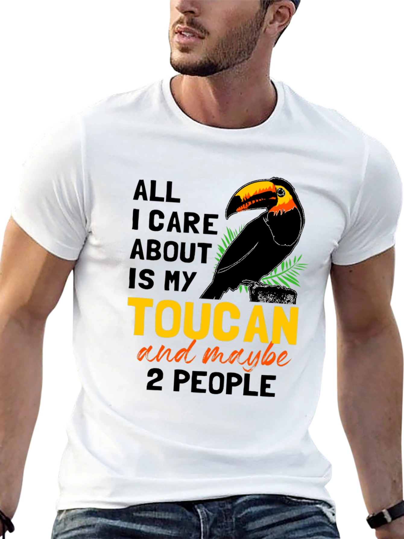Camiseta Negra con Diseño de Tucán