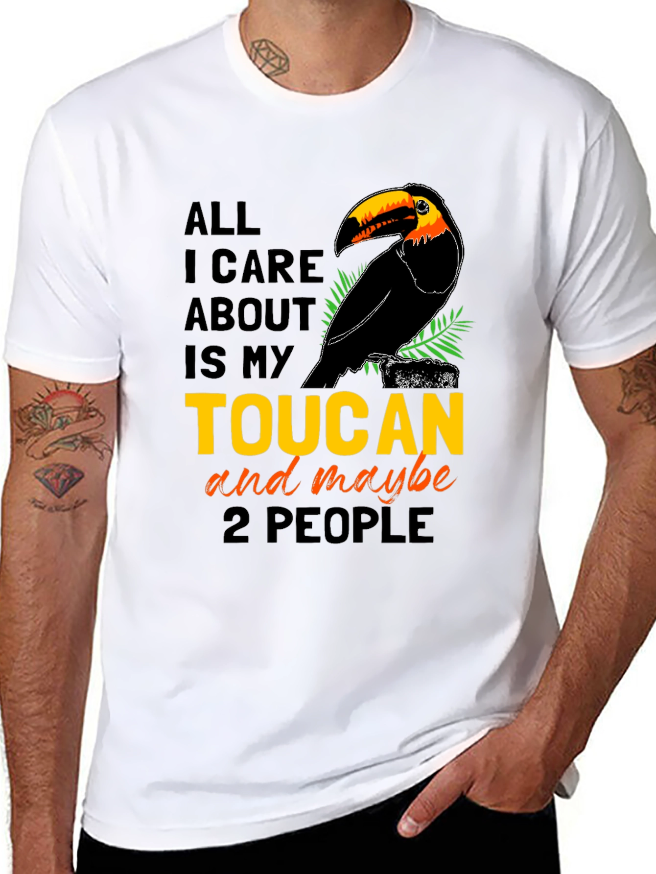 Camiseta Negra con Diseño de Tucán