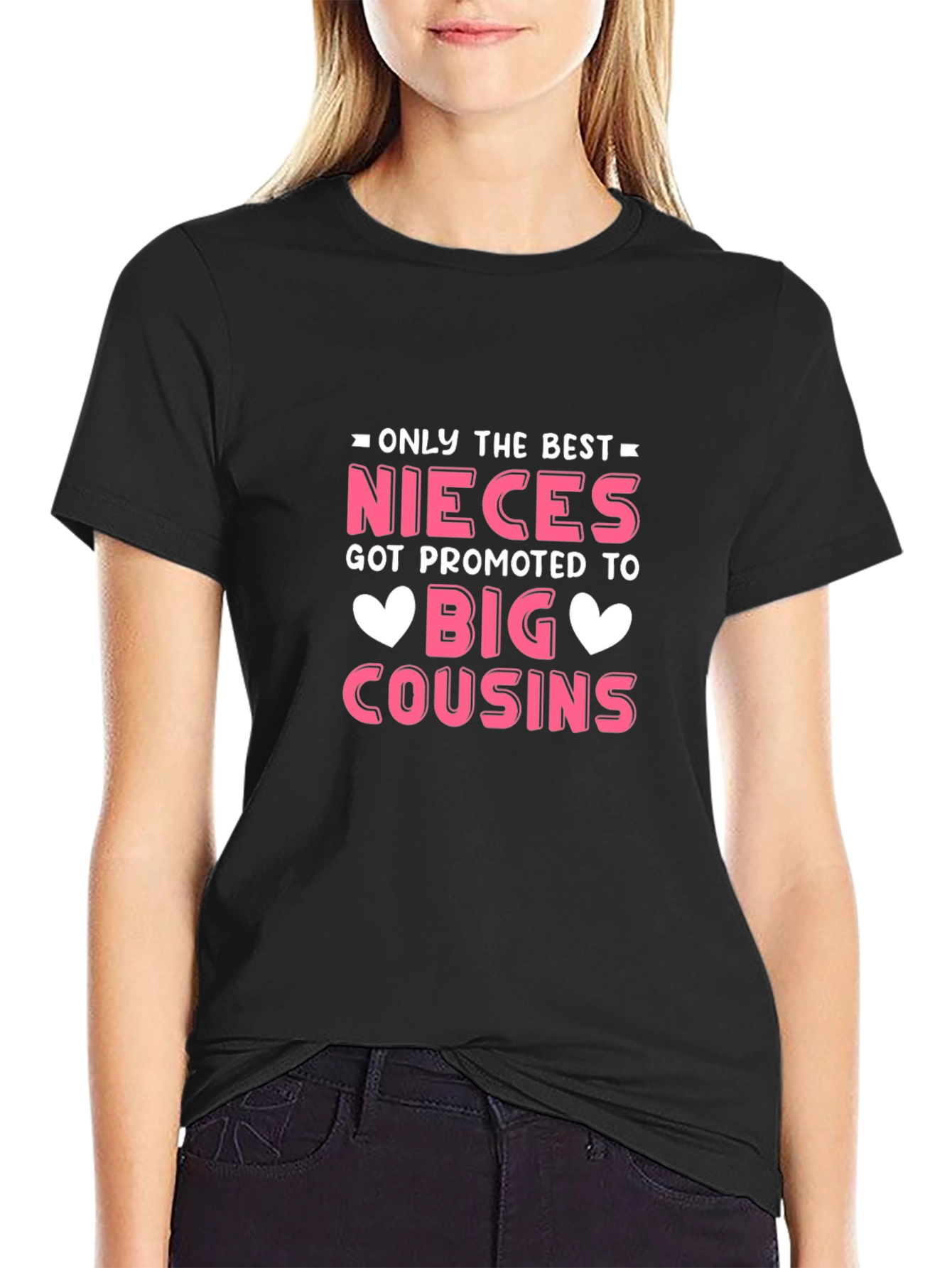 Camiseta Negra Solo las Mejores Sobrinas para Familia