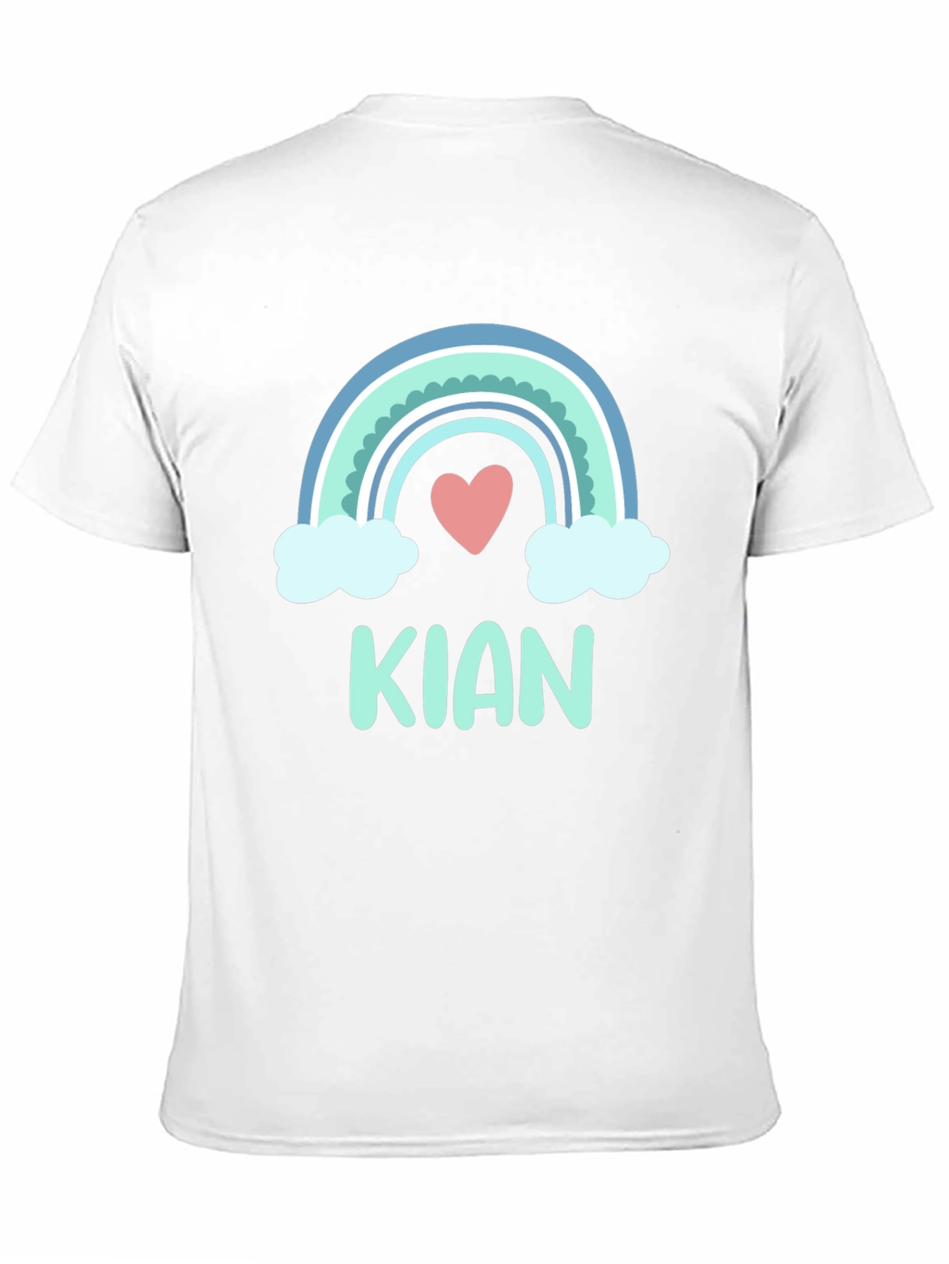 Camiseta Negra con Arcoíris Personalizado KIAN