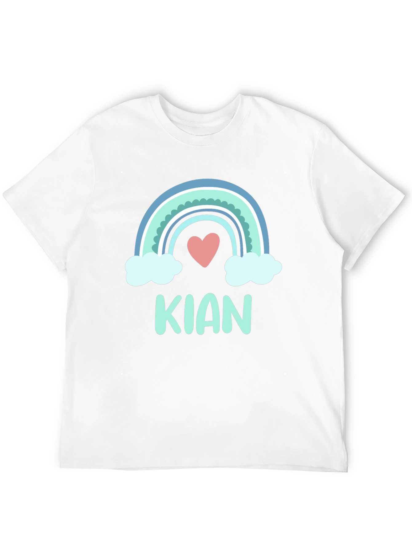 Camiseta Negra con Arcoíris Personalizado KIAN