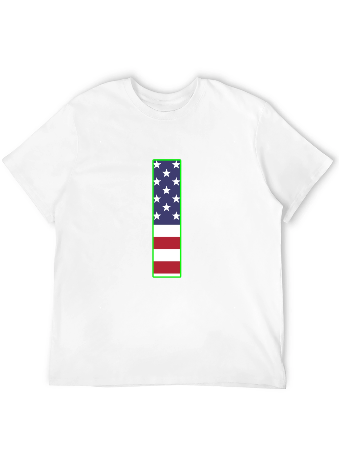 Camiseta Negra con Diseño Bandera Americana