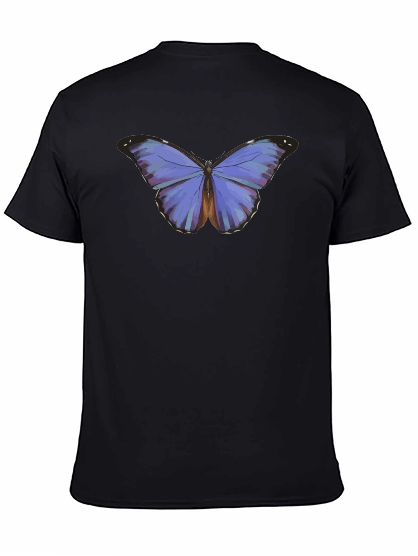 Camiseta Negra con Mariposa Azul