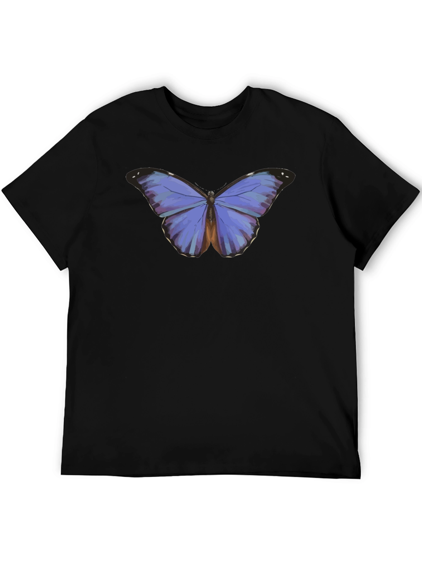 Camiseta Negra con Mariposa Azul