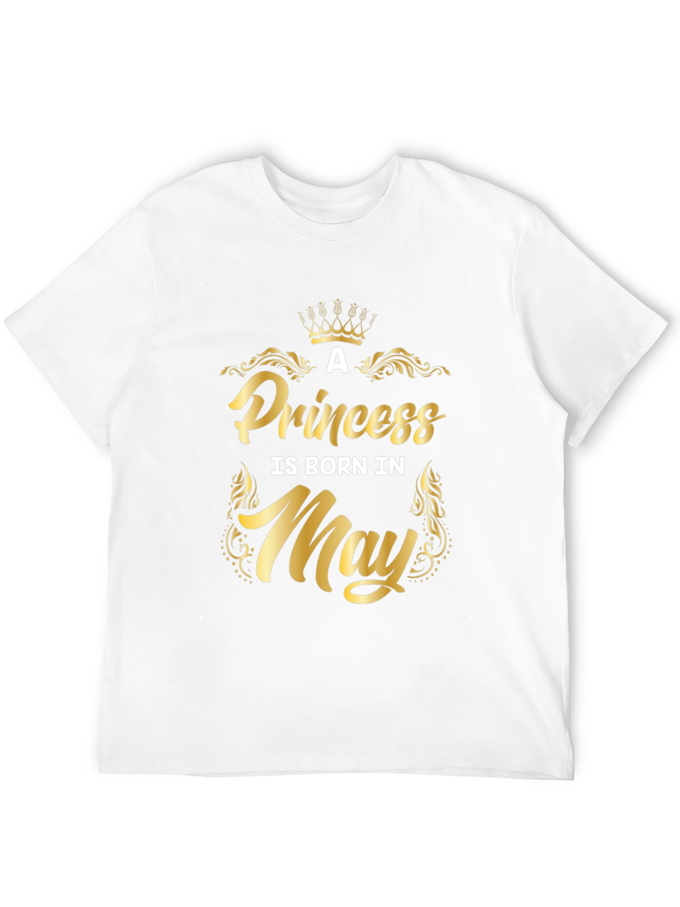 Camiseta Negra Una Princesa Nace en Mayo