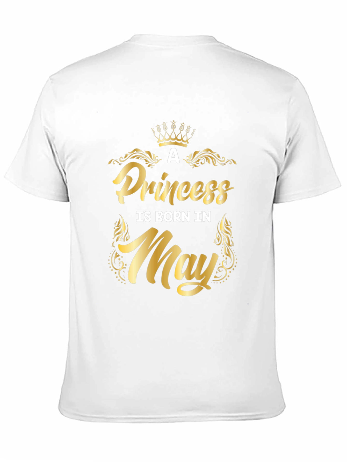 Camiseta Negra Una Princesa Nace en Mayo