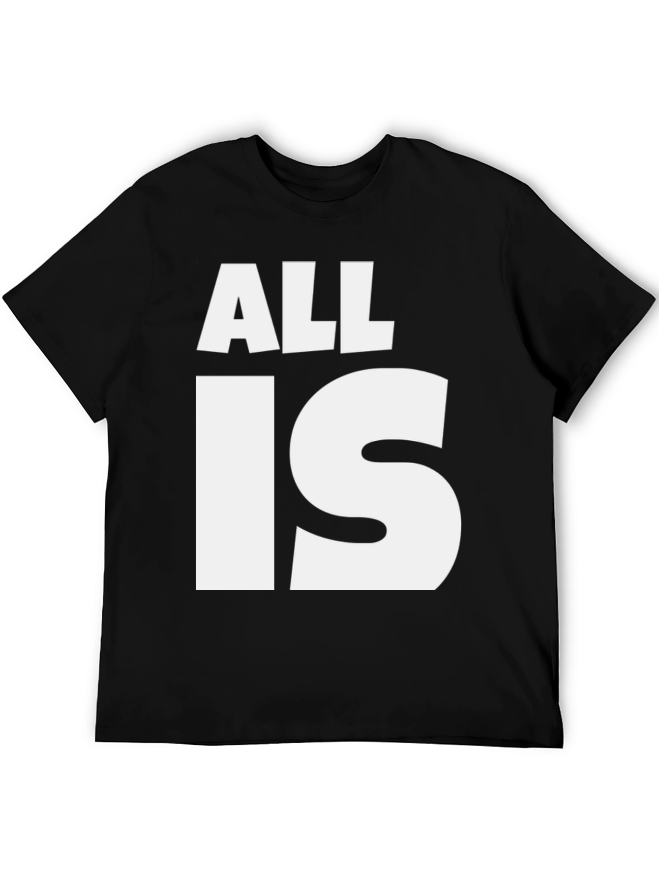 Camiseta Negra con Texto ALL IS