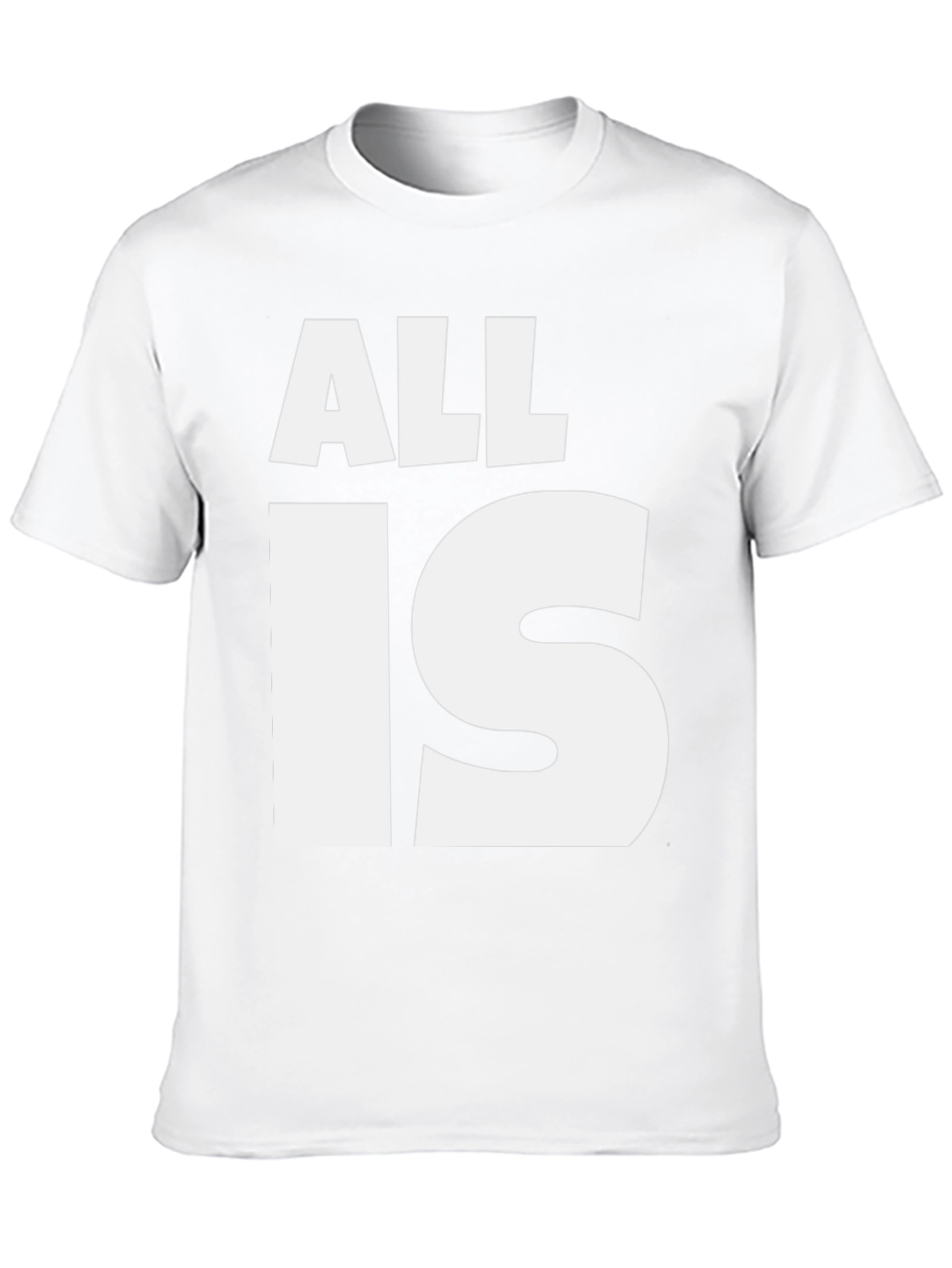 Camiseta Negra con Texto ALL IS