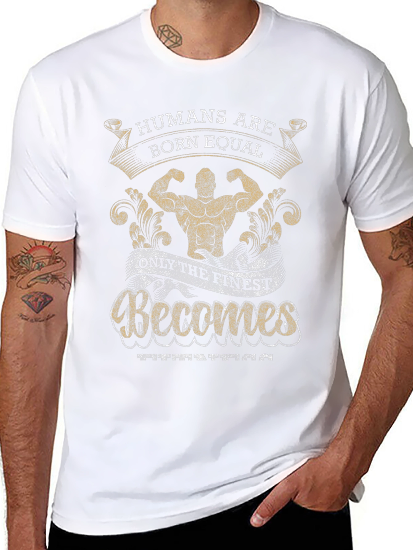 Camiseta Negra con Diseño de Motivación Fitness