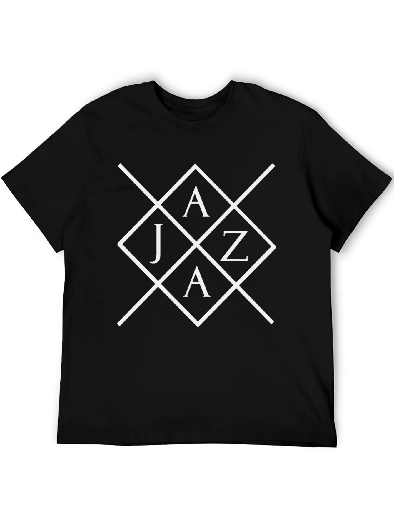 Camiseta Negra con Diseño Abstracto JAZA