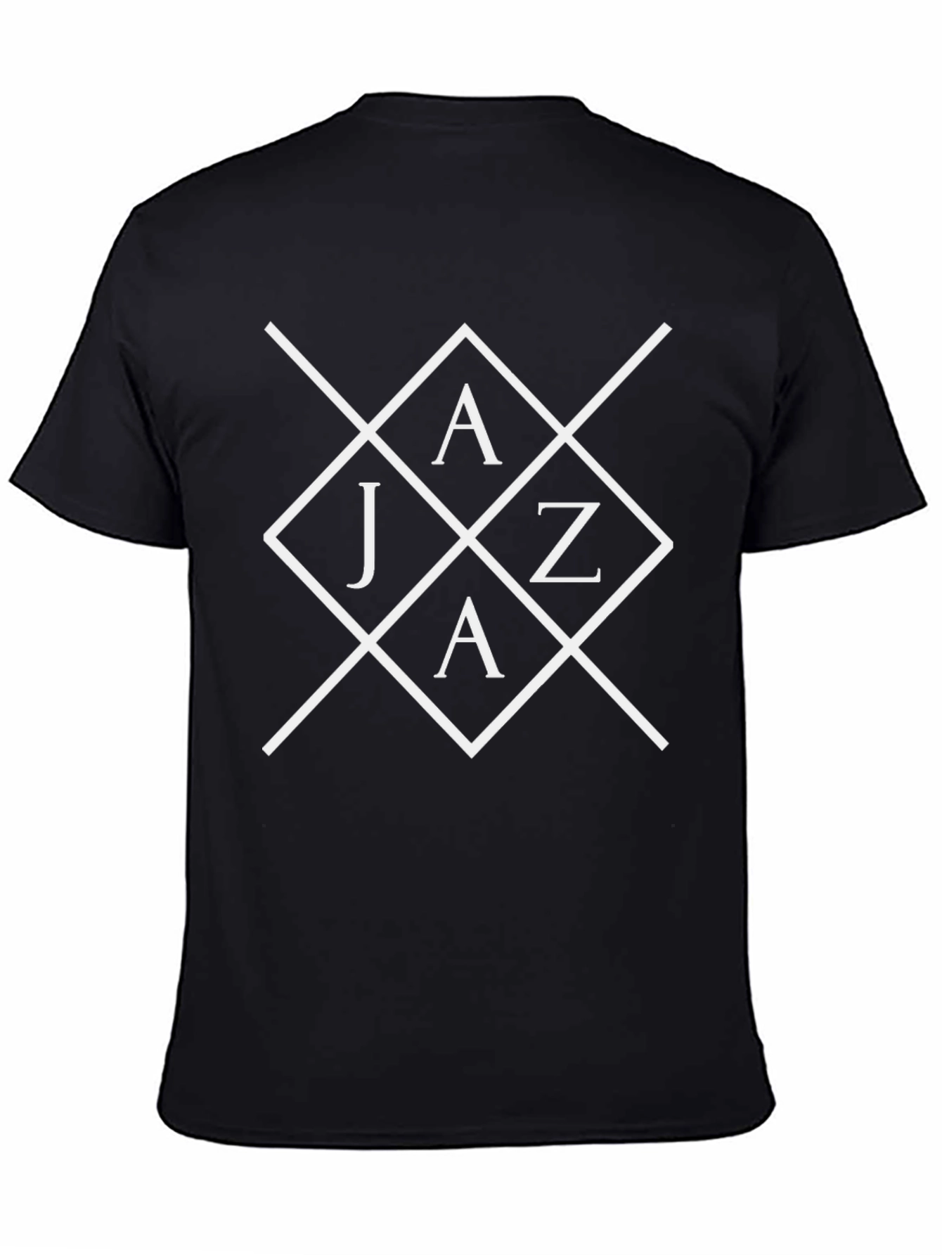 Camiseta Negra con Diseño Abstracto JAZA
