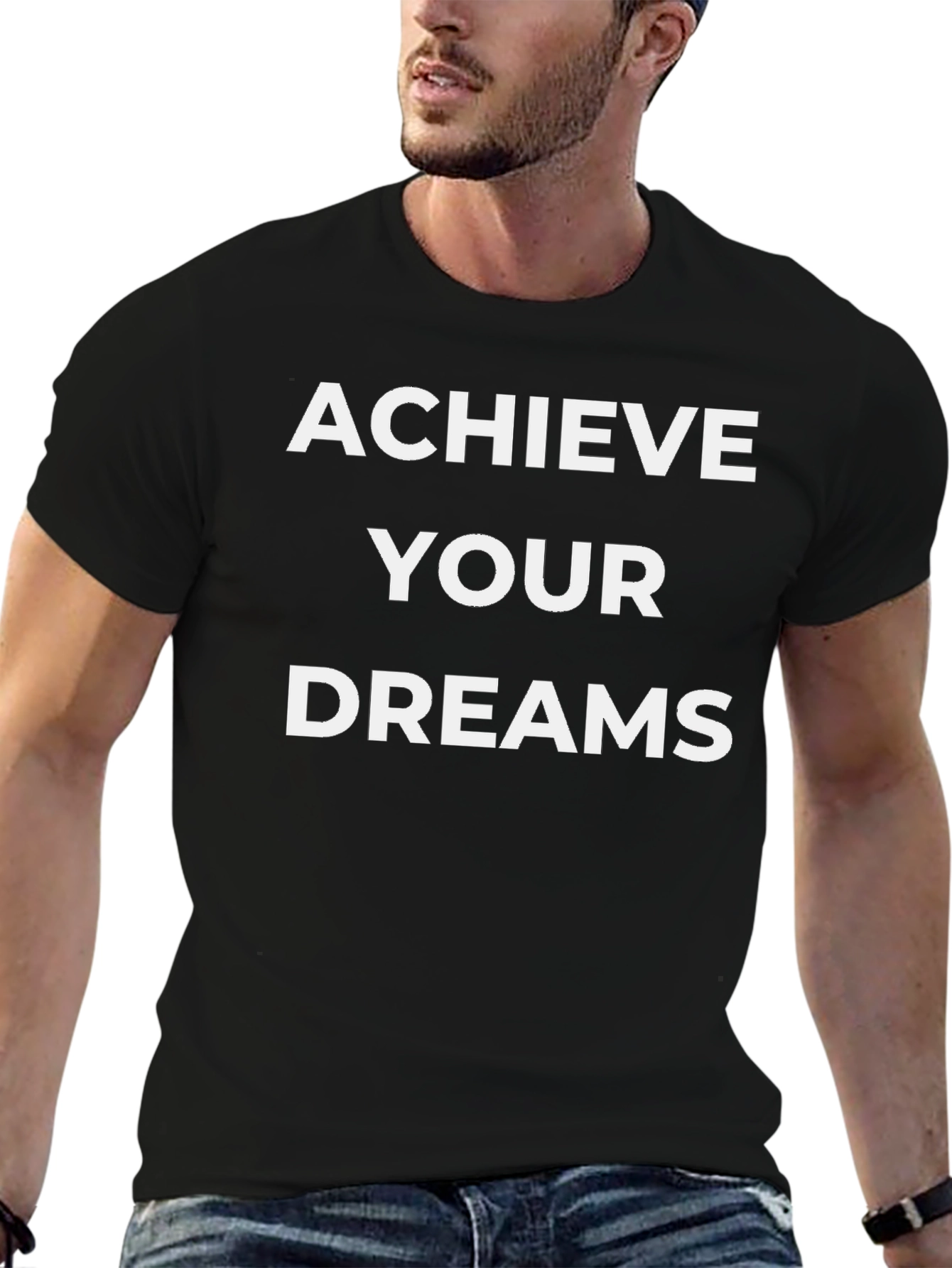 Camiseta Negra: Alcanza Tus Sueños