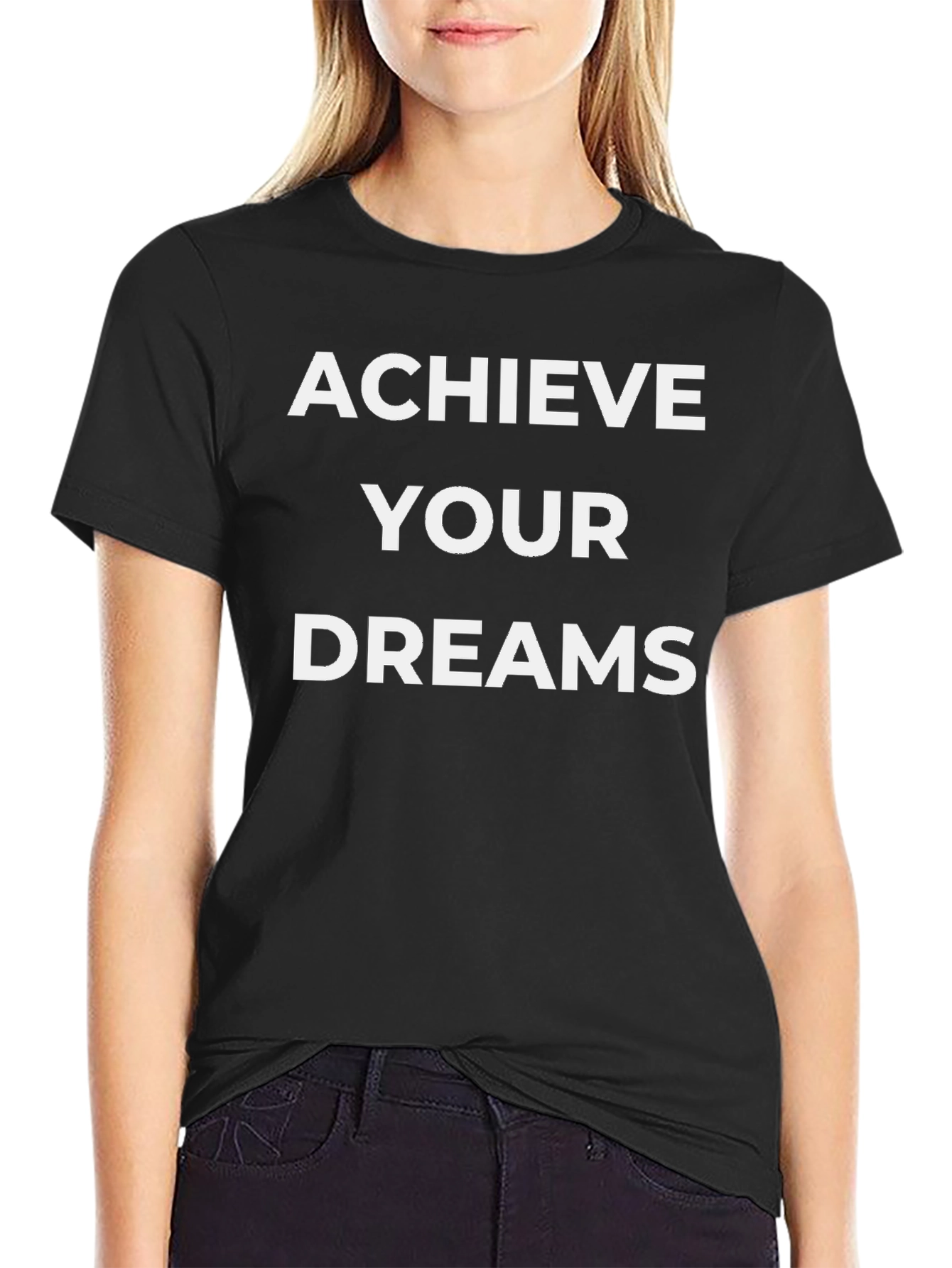 Camiseta Negra: Alcanza Tus Sueños