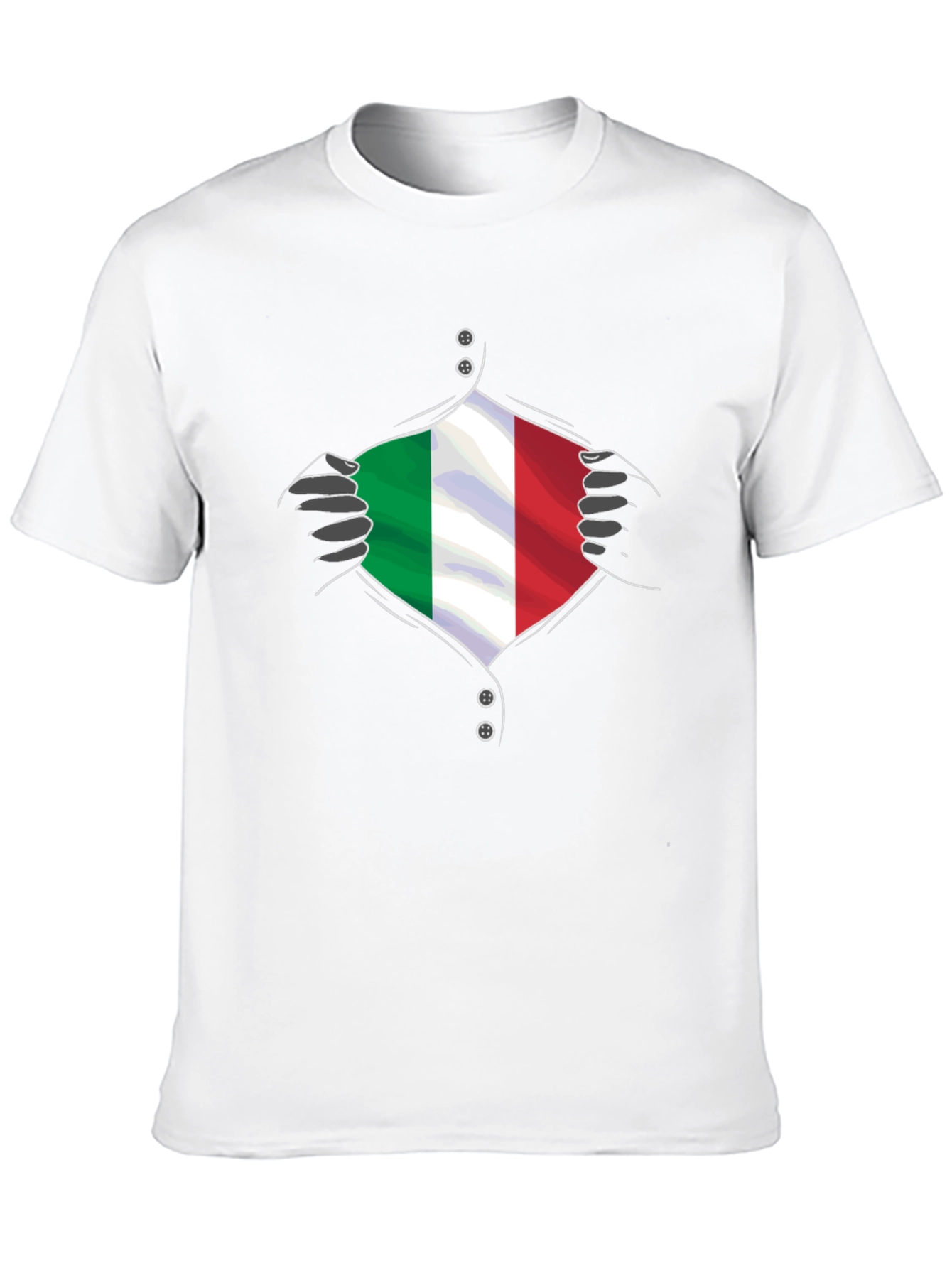 Camiseta Negra con Diseño Bandera Italiana