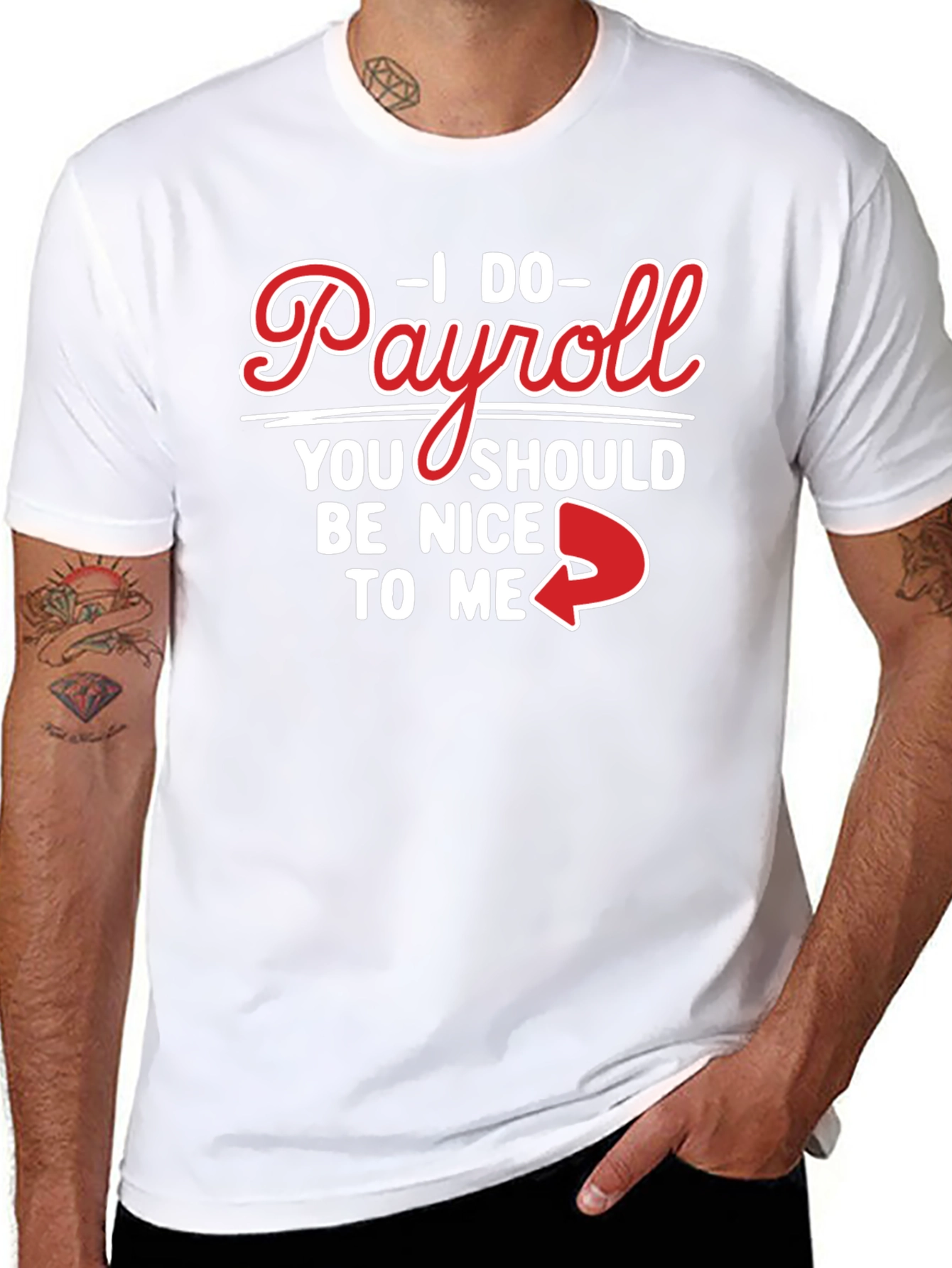 Camiseta Negra Humorística I Do Payroll