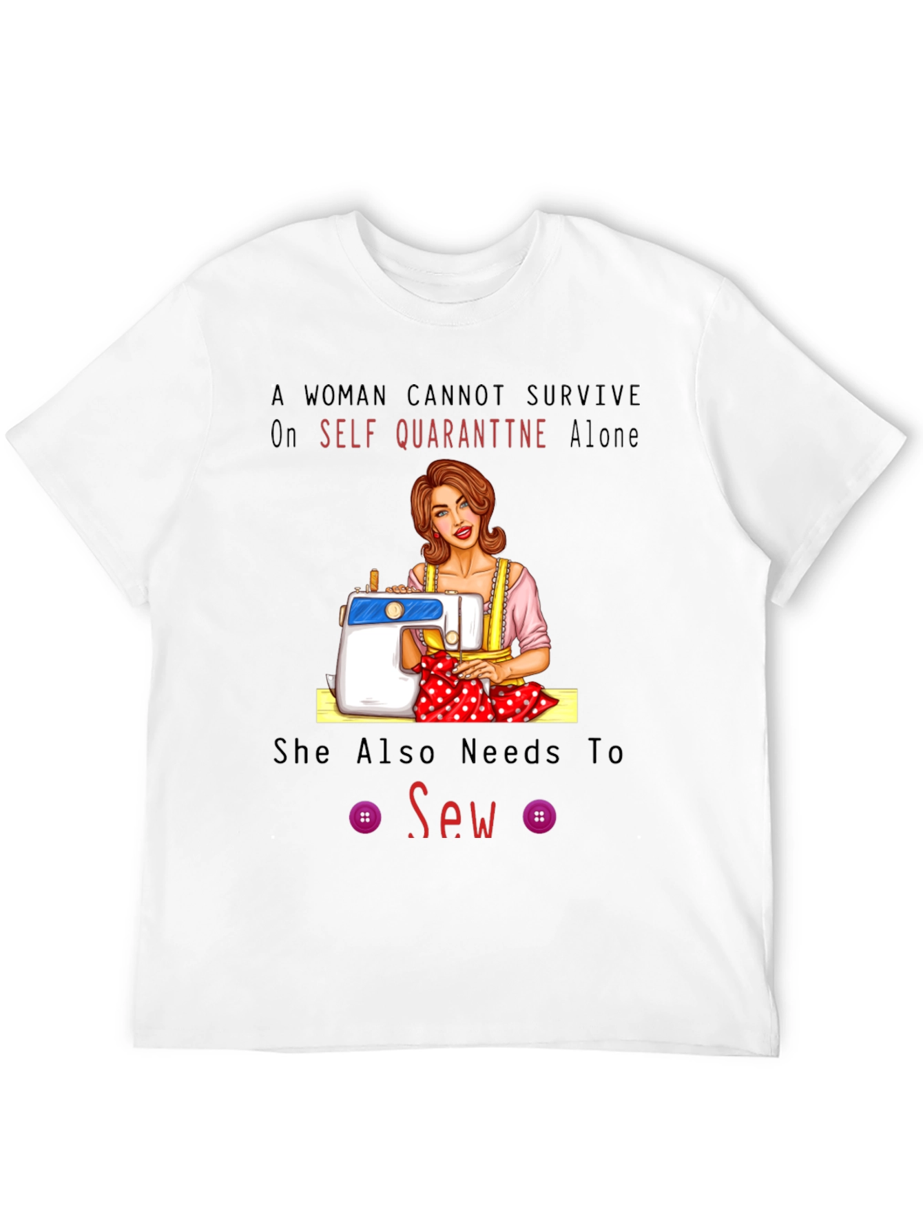 Camiseta Sew - Costura y Estilo en Aislamiento