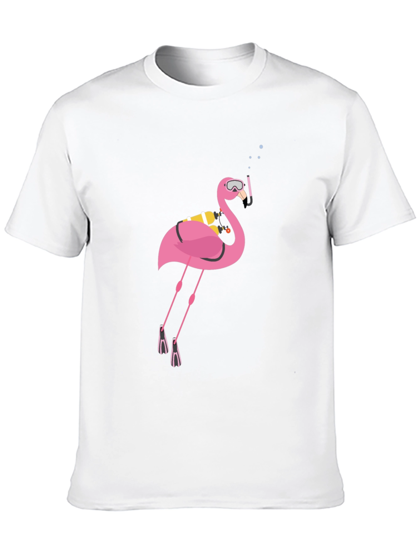 Camiseta Negra con Flamenco Buceador