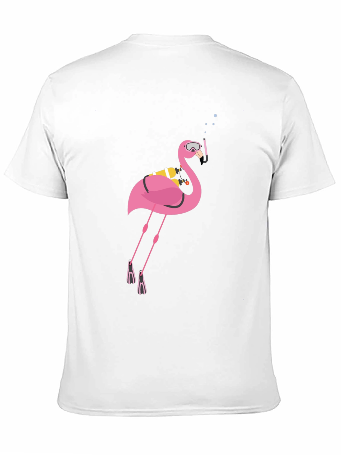 Camiseta Negra con Flamenco Buceador