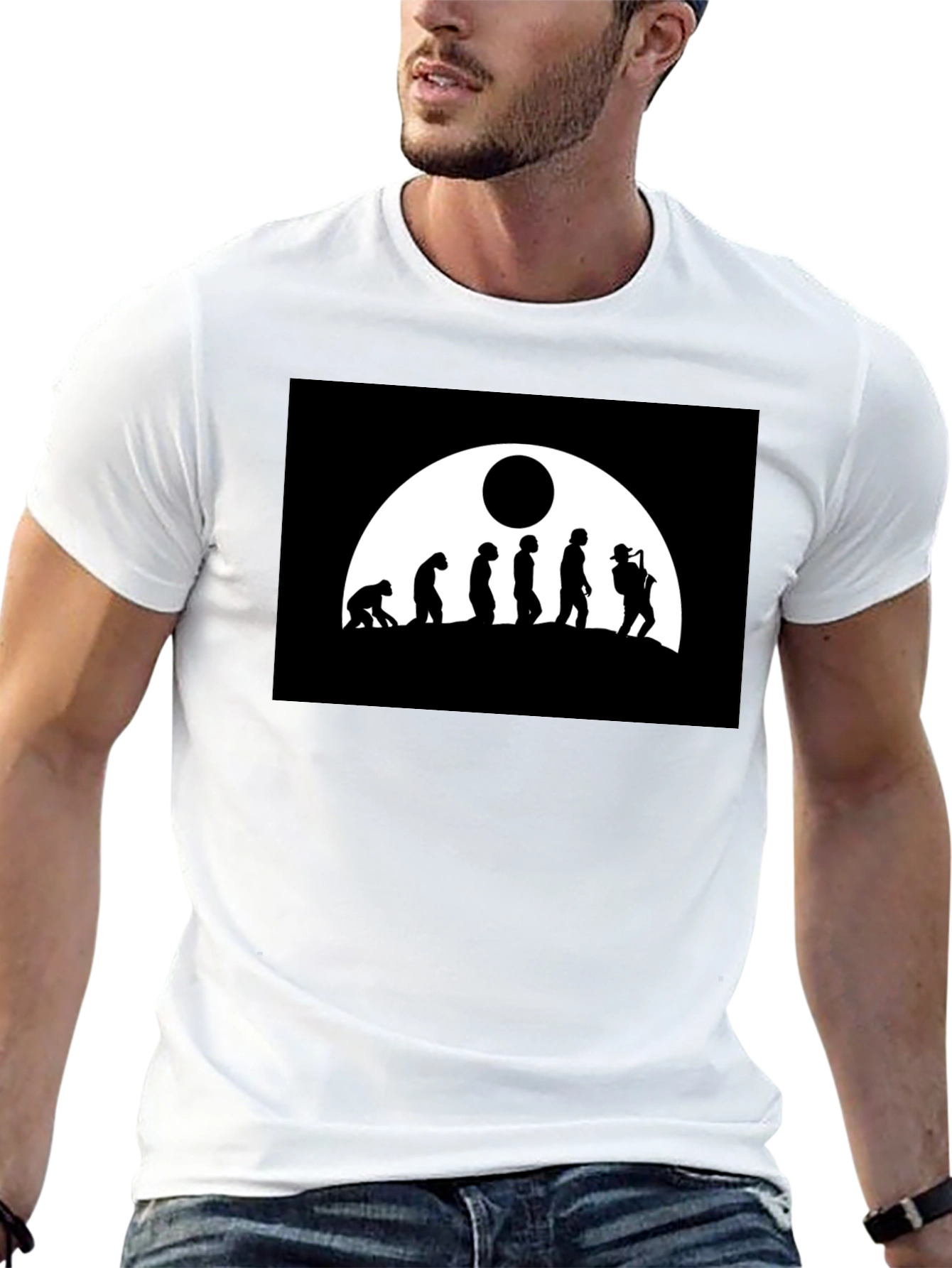 Camiseta Negra Hombre - Evolución del Músico