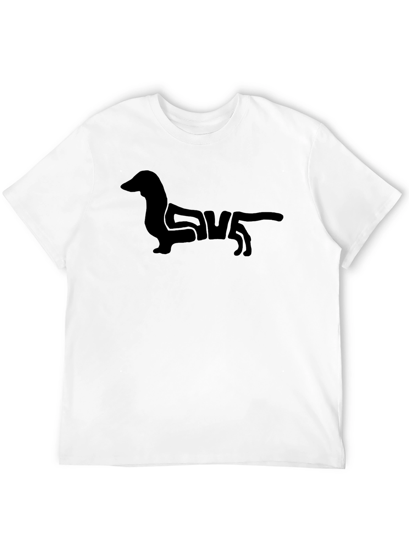 Camiseta Negra Diseño Perro Salchicha Original