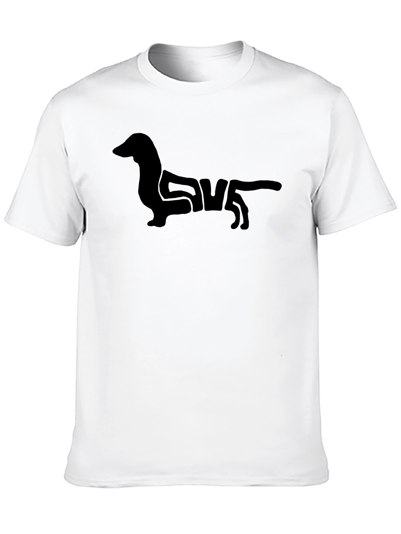 Camiseta Negra Diseño Perro Salchicha Original