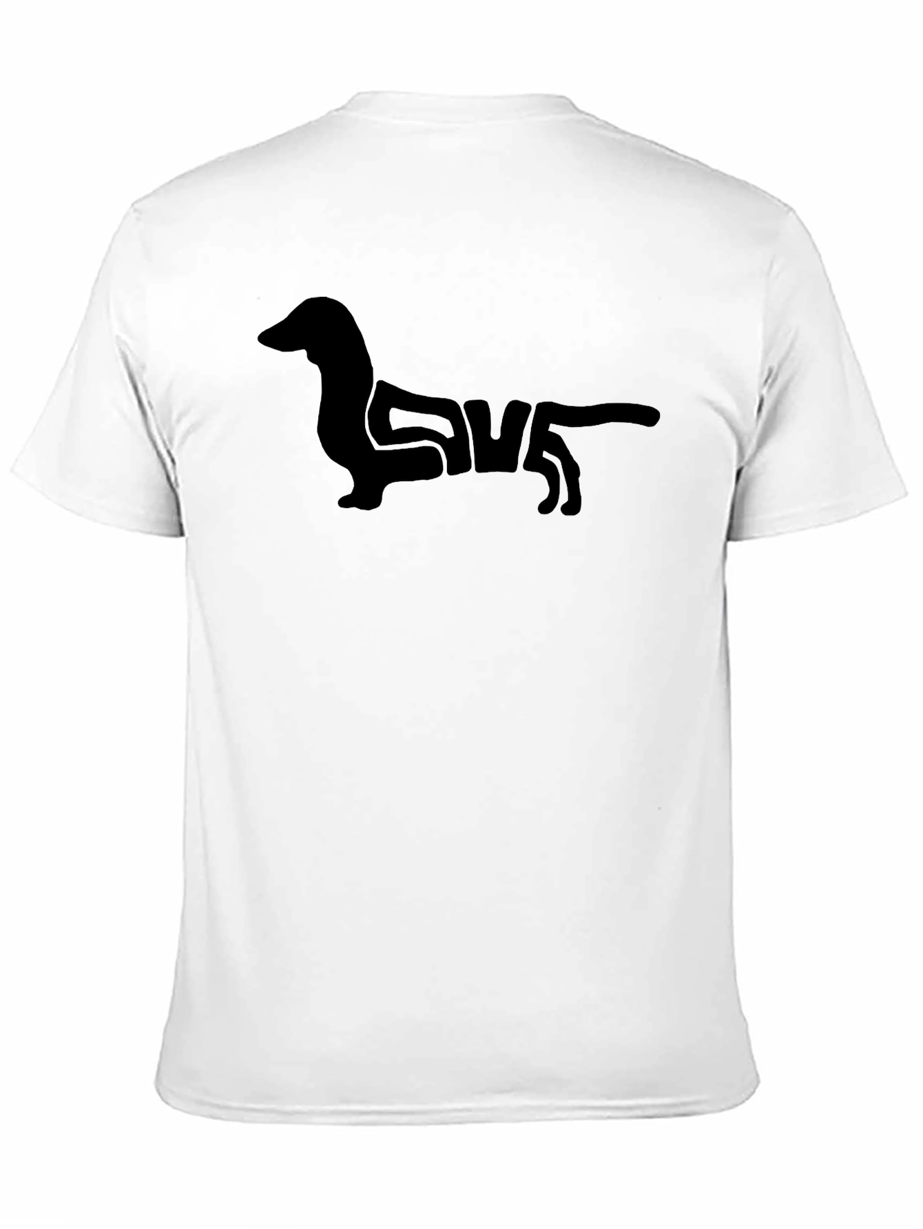 Camiseta Negra Diseño Perro Salchicha Original