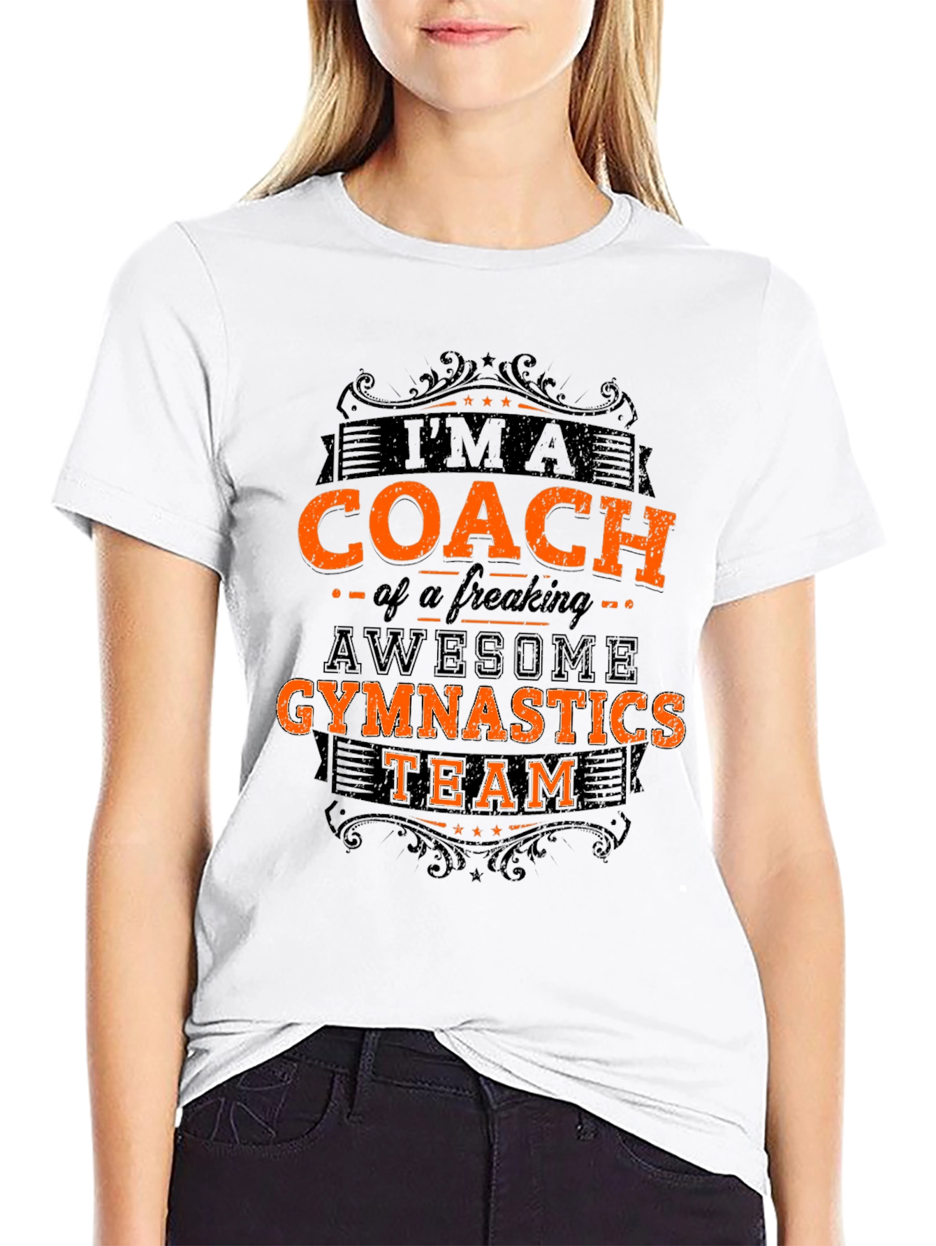 Camiseta Negra: Entrenador de Gimnasia Impresionante